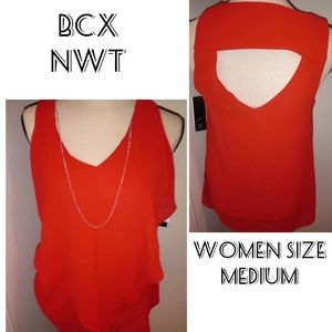 2/$20 NEW RED PEDDLE TOP